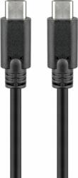 Goobay USB-C (apa) - USB-C (apa) adat- és töltőkábel, 1, 5 m, fekete