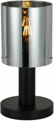 Italux SARDO füstszínű burával asztali lámpa fekete, E27, IT-TB-5581-1-BK+SG (TB-5581-1-BK+SG)