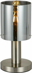Italux SARDO füstszínű burával asztali lámpa nikkel, E27, IT-TB-5581-1-SC+SG (TB-5581-1-SC+SG)