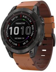  LEATHER Bőr szíj Garmin Fenix 7 / 7 Solar / 7 Zafír barna