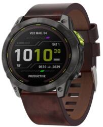 LEATHER Bőr szíj Garmin Enduro 2 / Tactix 7 barna