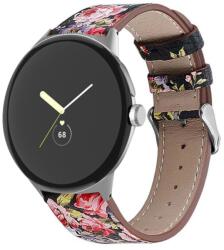 LEATHER Bőrszíj a Google Pixel Watch / Pixel Watch 2 / Pixel Watch 3 41mm ROSES hez