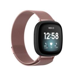 MILANESE Fém szíj Fitbit Versa 3 / Fitbit Sense rózsaszín