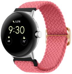  BRAIDED Nylon szíj a Google Pixel Watch / Pixel Watch 2 , rózsaszín