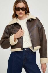 Answear Lab rövid kabát női, barna, átmeneti - barna M/L