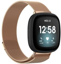 MILANESE Fém szíj Fitbit Versa 4/3 rózsa aranyhoz
