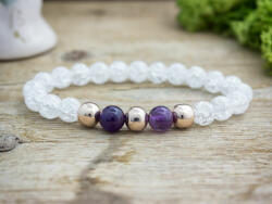 R. M. ékszer Lila életerő vegyes ásvány karkötő (15937RM17)
