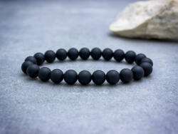 R. M. ékszer Matt ónix ásvány karkötő (6518-RM-20)