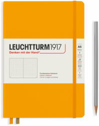 Leuchtturm Caiet A5 Punctat Cop. Rigida Galben Mustar Leuchtturm