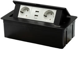Tosyco Priză Schuko simplă cu ramă din sticlă [CLONE] [CLONE] [CLONE] (TOS-IGZ-517USB-B)