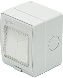 Tosyco Întrerupător simplu mecanic cu ramă sticlă [CLONE] [CLONE] [CLONE] [CLONE] (TOS-IG552-2GS)