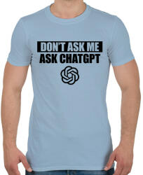 printfashion Ask ChatGPT - Férfi póló - Világoskék (14581653)