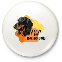 printfashion I love my dachshund - Kitűző, hűtőmágnes - Fehér (14382572)