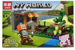 Set de constructie Leduo, My World of Minecraft, 4 in 1, 180 piese