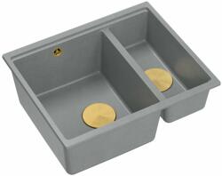 Quadron Chiuveta compozit sub blat Quadron Logan 150 gri - auriu 56x46 cm (HCQL5646U5-G1_U) Chiuveta