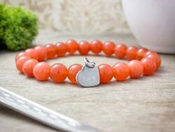 R. M. ékszer Szivecskés karneol ásvány karkötő (13880-RM-21)