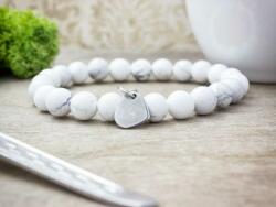 R. M. ékszer Szivecskés howlit ásvány karkötő (13882-RM-21)