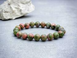 R. M. ékszer Unakit más néven epidot karkötő (11063-RM-21)