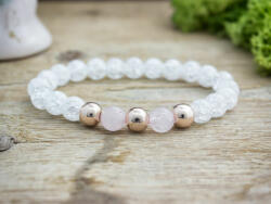 R. M. ékszer Rózsaszín életerő vegyes ásvány karkötő (15936RM17)