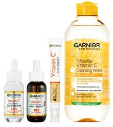Garnier Skin Naturals Vitamin C Micellar Cleansing Water set apă micelară 400 ml + ser facial 30 ml + cremă de ochi 15 ml + ser facial 30 ml W