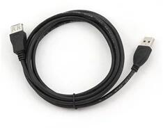 Gembird USB 2.0 A - USB 2.0 A M/F adatkábel hosszabbító 1.8m fekete (CCP-USB2-AMAF-6)