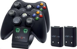 Venom VS2891 Xbox 360 fekete dupla dokkolóállomás 2 akkumulátor (VS2891)