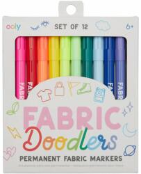Ooly Carioci permanente pentru textile Fabric Doodlers - Set de 12 (130-102)