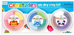 Ooly Kit DIY Creatibles - plastilina cu uscare la aer - set de 12 culori si 3 ustensile (161-049)