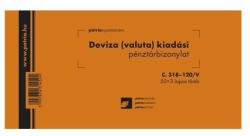 C. 318-120/V 50x3lapos " Deviza (valuta) kiadási pénztárbizonylat" nyomtatvány (C.318-120/V)