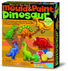 4M Atelier creativ Modeleaza si picteaza - Dinozaur care straluceste in intuneric (4M-03514)