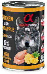Alpha Spirit Hrană umedă Premium pentru câine cu pui și ananas, 400 g (592259) - vexio