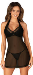 Obsessive Medilla Chemise & Thong Black XL/XXL