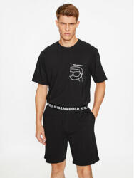 Karl Lagerfeld Pijama Ikonik 2.0 Pkt Short Pj Set 230M2106 Negru Regular Fit