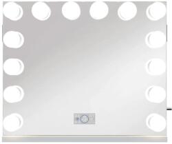 Hollywood tükör, sminkes tükör, LED sminktükör fehér 80x65cm (DC117-13)