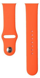 Apple Watch 1-6, SE (38 / 40 mm) / Watch 7-8 (41 mm), szilikon pótszíj, állítható, Devia Delux Sport, narancssárga - tok-shop