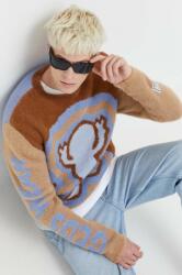 GCDS gyapjúkeverék pulóver meleg, férfi - kék L