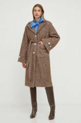 Custommade kabát gyapjú keverékből barna, átmeneti, oversize - barna 40