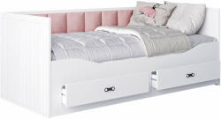 GL HERMES ágyneműtartós ágy matracokkal 80x200 - rózsaszín