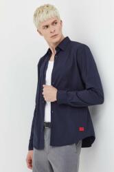HUGO BOSS ing férfi, galléros, sötétkék, slim - sötétkék M