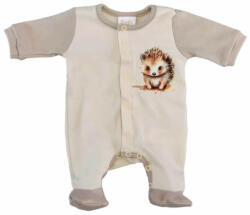  Pamut hosszú ujjú elöl patentos rugdalózó Süni mintával (62)