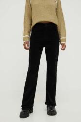 Answear Lab nadrág női, fekete, magas derekú trapéz - fekete S - answear - 13 785 Ft