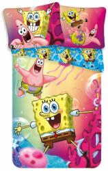 Jerry Fabrics Lenjerie de pat copii Spongebob - Spongebob | 140 x 200 cm / 70 x 90 cm (19BS049) Lenjerie de pat