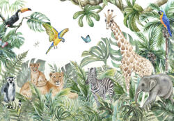 Consalnet Állatok a dzsungelben poszter, fotótapéta Vlies (368 x 254 cm) (C1-14522V8)