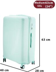 Dollcini PP Gurulós Bőrönd Utazáshoz - Több Méret és Szín - Zöld - 65x 28 x 40cm (357910-206B)