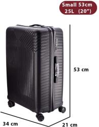 Dollcini Dollcini, Világjáró Bőrönd, PP anyagból, Több méretben, Több színben - Fekete - 53x 21 x 34cm (357910-201C)
