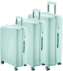 Dollcini Dollcini, Világjáró Bőrönd, PP anyagból, Több méretben, Több színben - Zöld - 3 DB set (357910-206D)