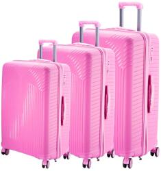 Dollcini PP Gurulós Bőrönd Utazáshoz - Több Méret és Szín - Rózsaszín - 3 DB set (357910-202D)