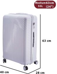 Dollcini PP Gurulós Bőrönd Utazáshoz - Több Méret és Szín - Szürke - 65x 28 x 40cm (357910-203B)