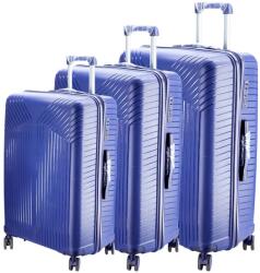 Dollcini Dollcini, Világjáró Bőrönd, PP anyagból, Több méretben, Több színben - Kék - 3 DB set (357910-205D)
