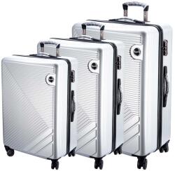 Dollcini Dollcini, Világjáró Bőrönd 28"24"20" ABS anyagú - Ezüst - 3db-os Bőrönd szett (357910-224D)